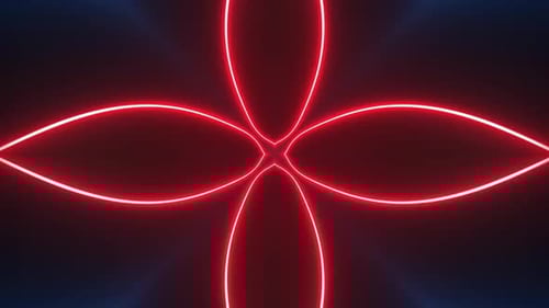 Abstract Neon Glowing Lines Pattern Background Animation