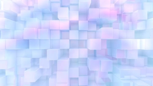 Soft Pastel Abstract 3D Cubes Geometric Loop Background