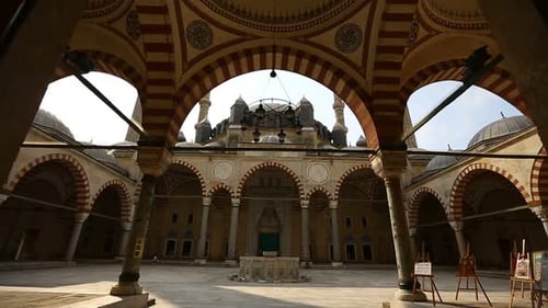 Edirne Ottoman Magnificent Selimiye Mosque And Revaks Timelapse