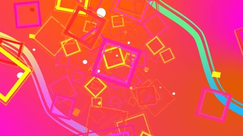 Dynamic Abstract Geometric Shapes in Vibrant Colors Motion Background