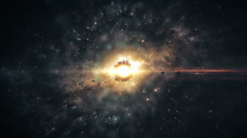 Cosmic Energy Burst Reveals an Image in Abstract Space