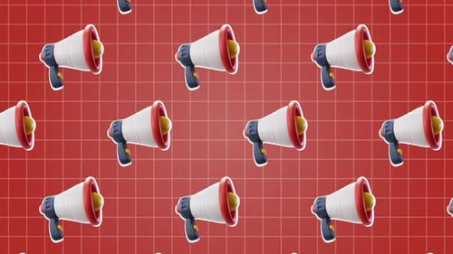 Megaphone Hand Mike 3D Speaker Background