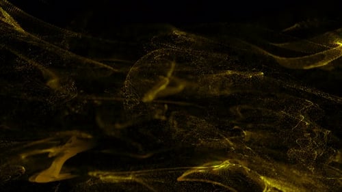 Magic Dust Gold Particles 3d Style Intro on Black Background