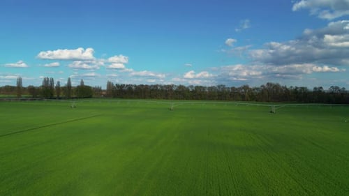 Bewässerung Farming Field Luftaufnahme
