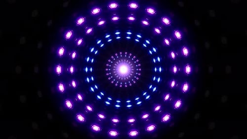 Futuristic Glowing Light Tunnel Background Loop