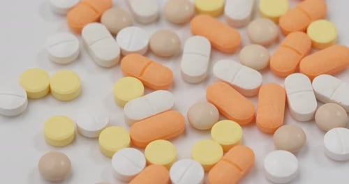 Heap of medicine in rotation