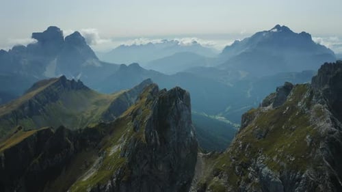 Timelapse of Breathtaking Passo Giau in the Dolomites on a Sunny Day with Clouds