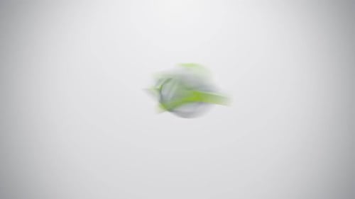 Modern 3D Animated Text and Plant Icon Assembly