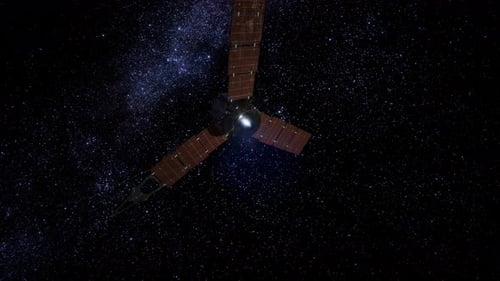 Satellite Juno en orbitant autour de Jupiter