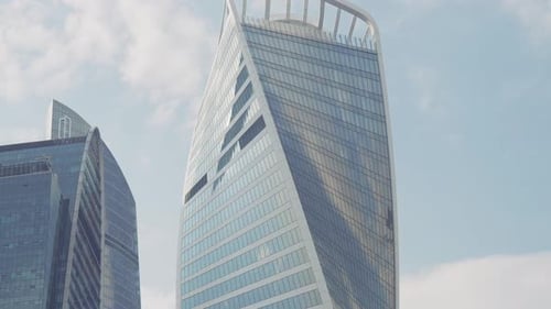 Modern Architectural Buildings in a Business District
