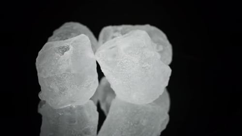 Close Up View of Ice Cubes