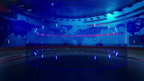 Hintergrund des virtuellen 3D-Nachrichtenstudios 4K