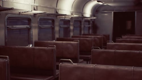 Intérieur de l'ancien train électrique soviétique