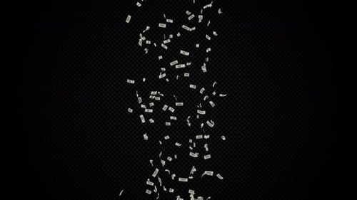 Animated Falling and Rising Dollar Bills