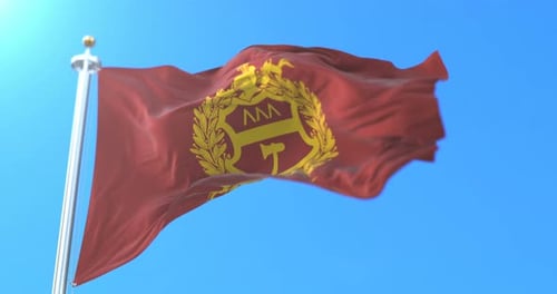 Drapeau de Nizhny Tagil dans l'oblast de Sverdlovsk, Russie