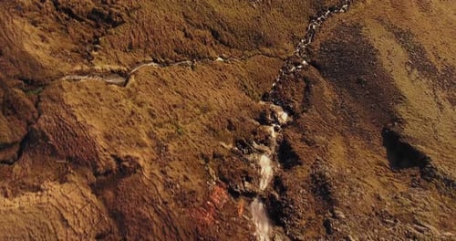 Aerial Iceland Waterfall
