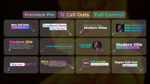 Gradient Call Outs for Premiere Pro