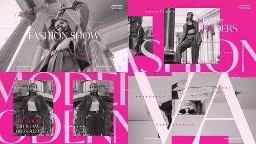 Dynamic Fashion Event Promo with Bold Typography