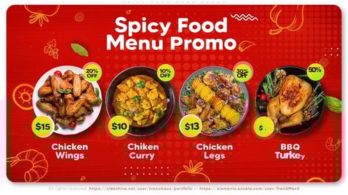 Spicy Food Menu Promo