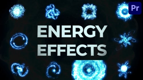 Dynamic Energy Particle Effects and Cinematic Transitions for Video
