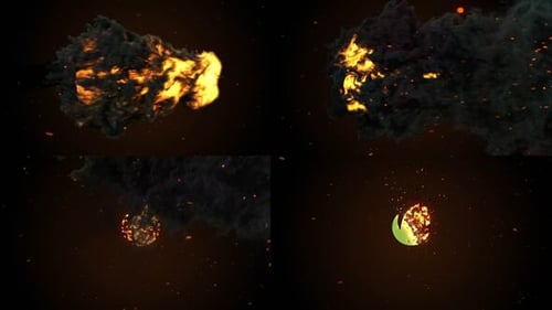 Cinematic Fire and Smoke Dynamic Logo Reveal
