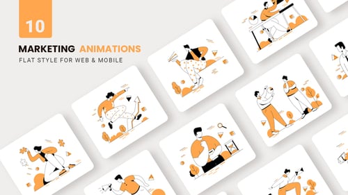 Animated Business Illustrations for Web and Mobile Platforms