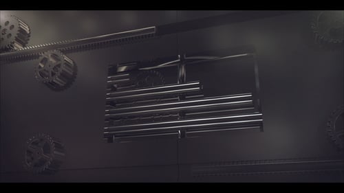 Metalic Door Logo Intro