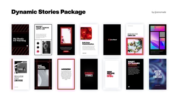 Dynamic Stories, Titles ft. shorts & club reels - Envato