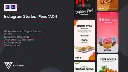 Animated Food Menu Instagram Stories for Restaurant Promotions