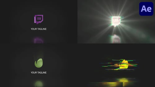 Glitch Optical Logo for After Effects