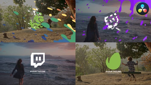 Colorful Fluid Paint Splash Logo Reveal Animation