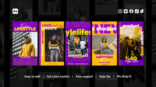 Dynamic Kinetic Typography Social Stories for Fashion Promos