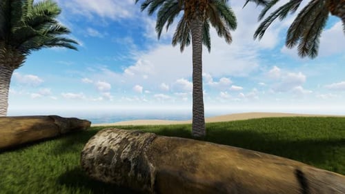 Palm Trees On The Beach
