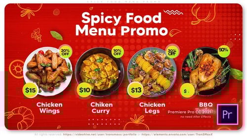 Spicy Food Menu Promo