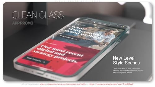 Sleek Glass Mobile App Promo