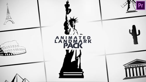 Animated Landmark Pack Premiere Pro