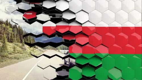 Hexagon Tile Reveal Transition with Geometric Animation