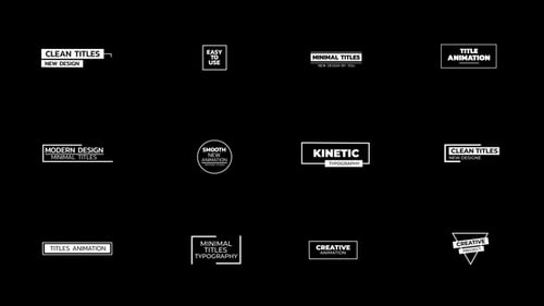 Modern Geometric Animated Titles and Lower Thirds Pack