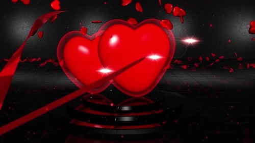 Love Hearts Wedding Anniversary Background