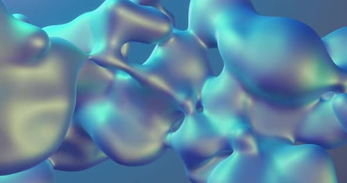 Iridescent Fluid Abstract Morphing Shapes Background Animation Loop