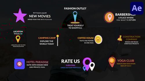 Location Titles 3D for After Effects