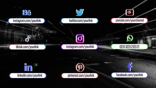 Animated 3D Social Media Lower Thirds Pack