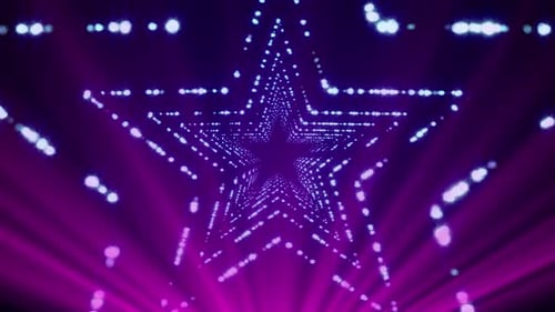 Glowing Lights Stargate Loop Background 4K