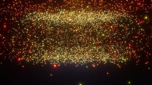 Golden Glitter Particles Abstract Festive Background