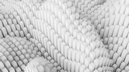 Onda de cubo 3D blanca