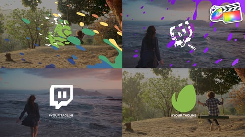 Colorful Cartoon Logo Reveal with Splatter Effects