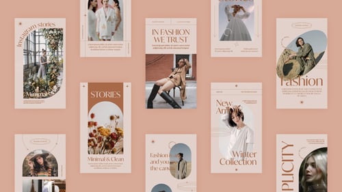 Elegant Social Media Fashion Stories with Minimalist Design