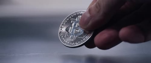 Silberner Bitcoin