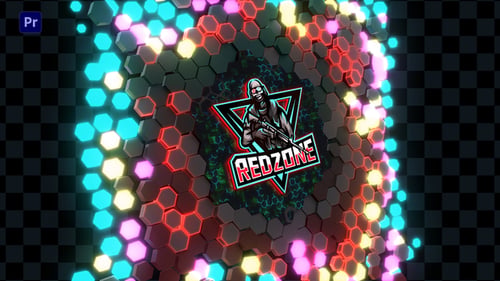 Hex Wall Logo Transition | Premiere Version
