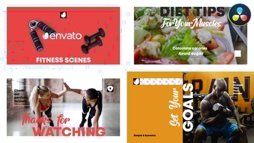 Dynamic Fitness Slideshow with Fluid Transitions and Animated Text